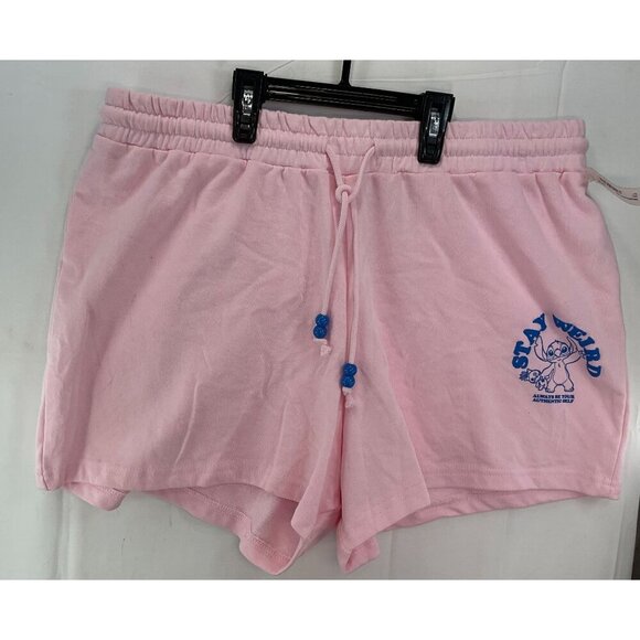Lilo & Stitch "Stay Weird" Pink Drawstring Shorts 2XL - Picture 1 of 8